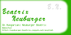 beatrix neuburger business card